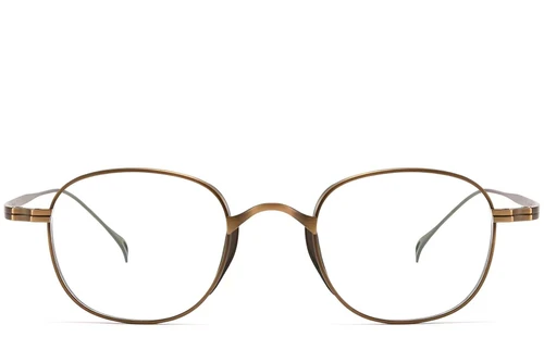 Lunettes rectangulaires en cuivre et titane #BS1913-0098