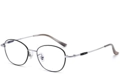 Oval Black Titanium Glasses #BS1913-0101