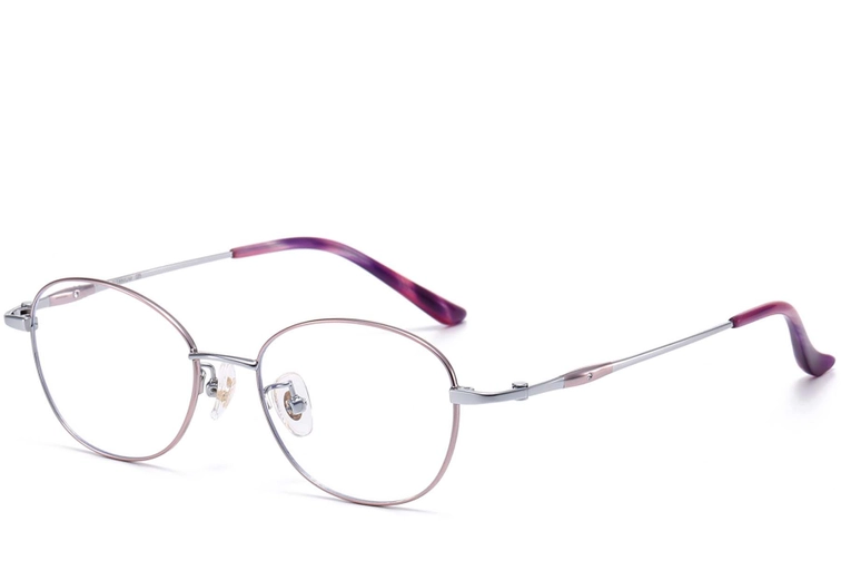 Gafas ovaladas de titanio morado #BS1913-0102