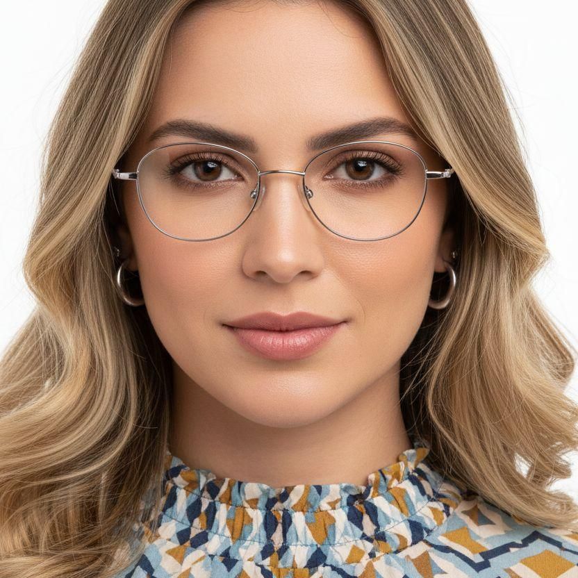 Ovale paarse titanium bril #BS1913-0102