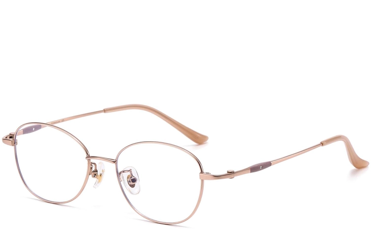 Oval Pink Titanium Glasses #BS1913-0103