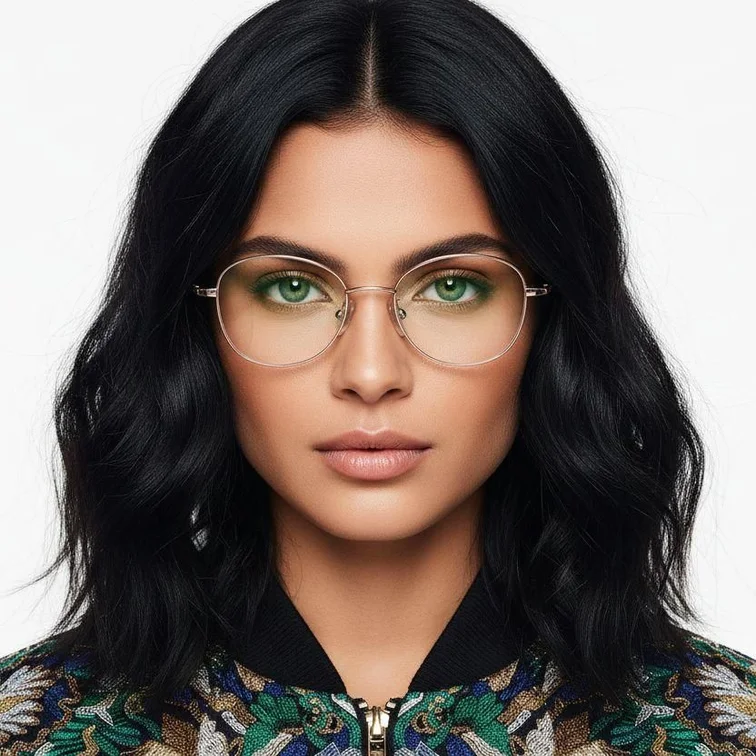 Oval Pink Titanium Glasses #BS1913-0103