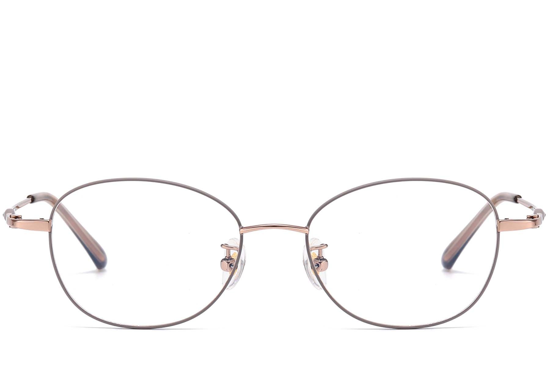 Oval Grey Titanium Glasses #BS1913-0104