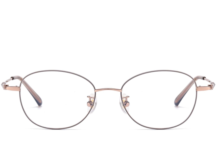 Oval Grey Titanium Glasses #BS1913-0104