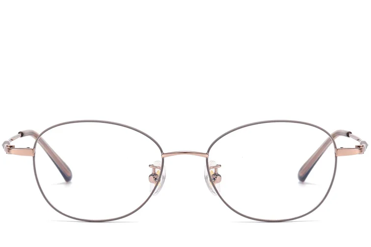 Oval Grey Titanium Glasses #BS1913-0104