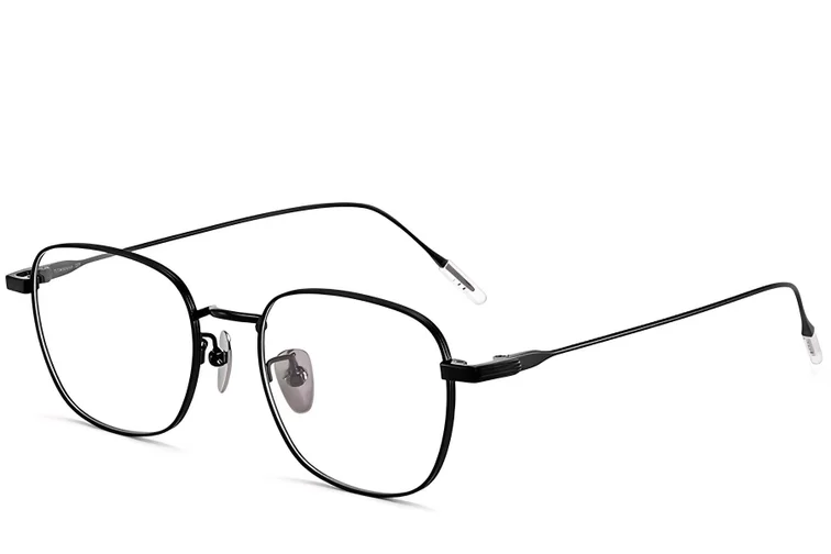 Gafas rectangulares de titanio negro #BS1913-0105