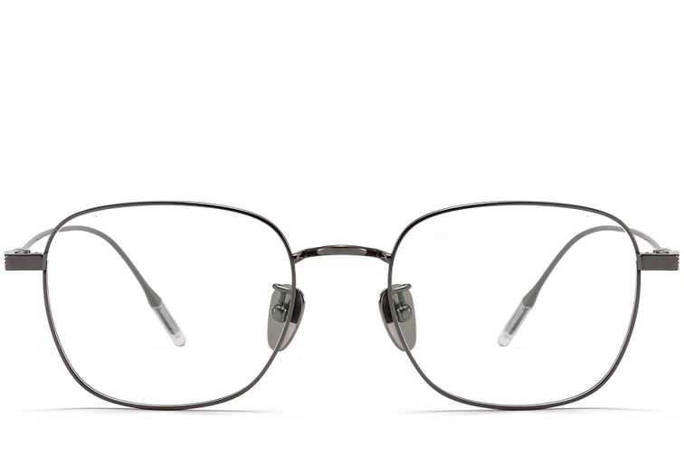 Gafas rectangulares de titanio gris #BS1913-0108