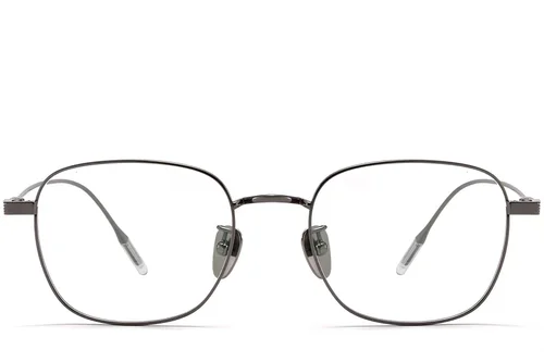 Lunettes rectangulaires en titane gris #BS1913-0108