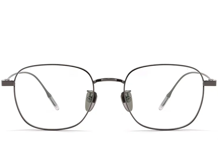 Gafas rectangulares de titanio gris #BS1913-0108