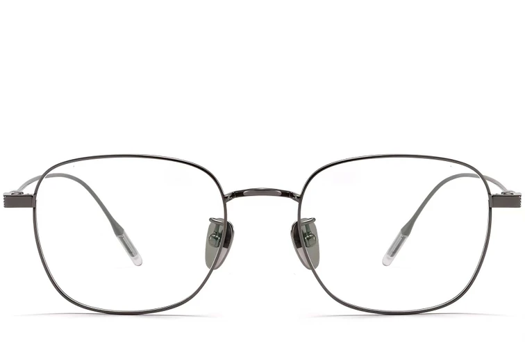 Gafas rectangulares de titanio gris #BS1913-0108