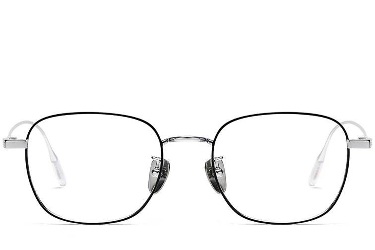 Rectangular Black Titanium Glasses #BS1913-0109