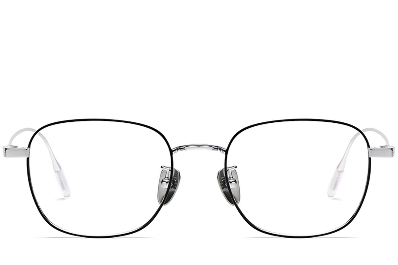 Rectangular Black Titanium Glasses #BS1913-0109