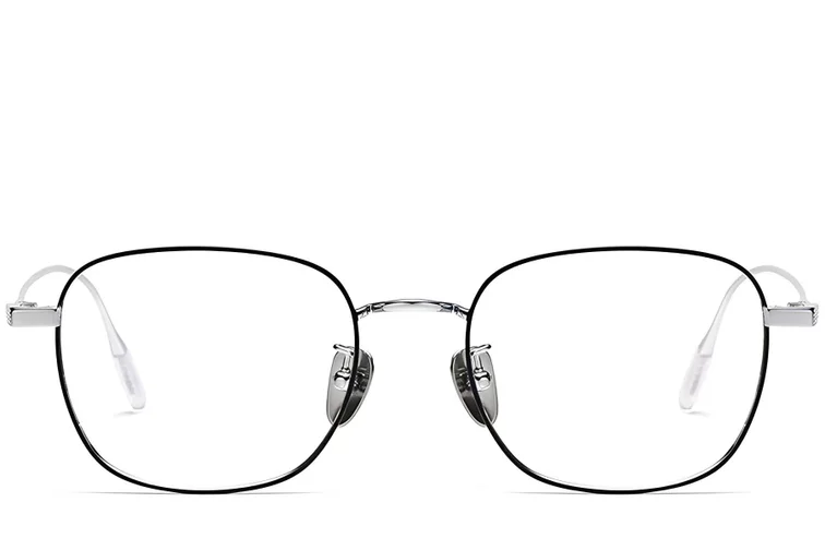 Gafas rectangulares de titanio negro #BS1913-0109