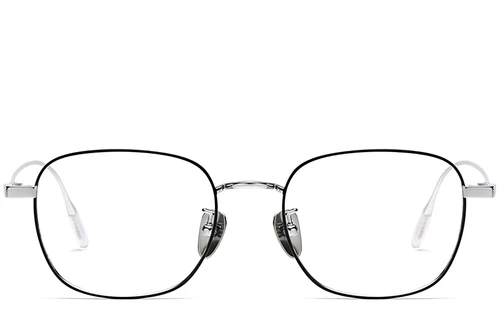 Gafas rectangulares de titanio negro #BS1913-0109