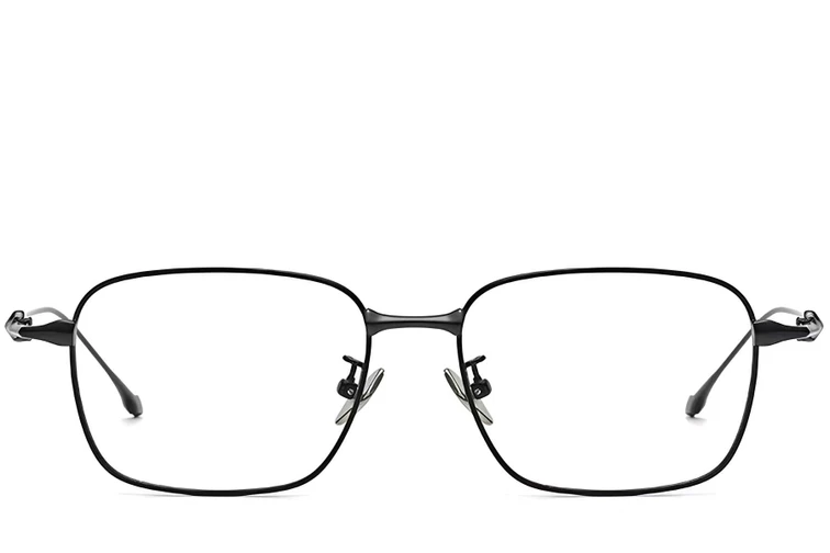 Rectangular Black Titanium Glasses #BS1913-0112