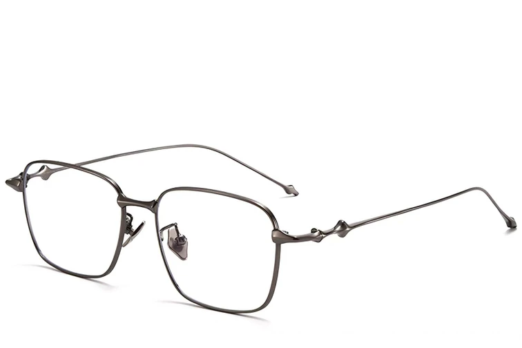 Rectangular Grey Titanium Glasses #BS1913-0113