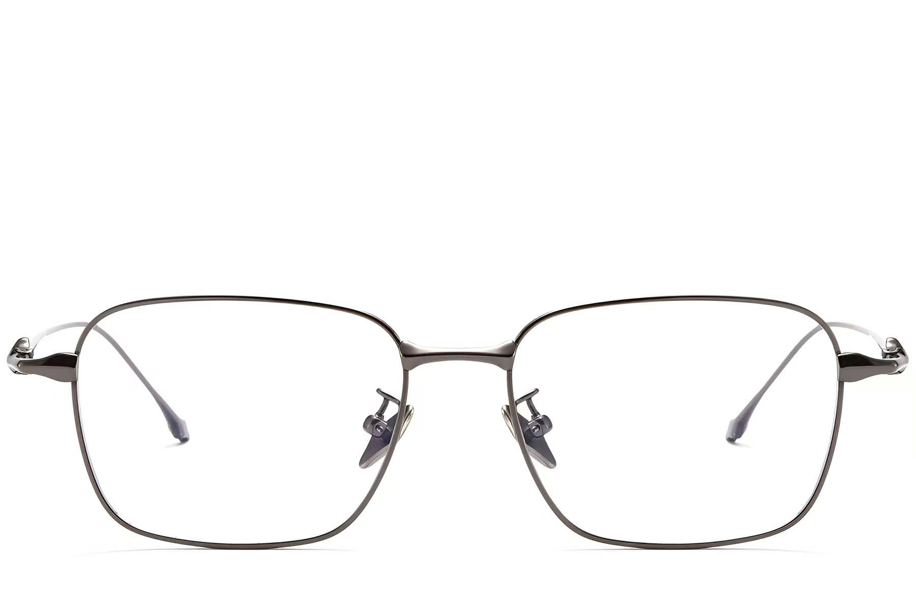 Rectangular Grey Titanium Glasses #BS1913-0113