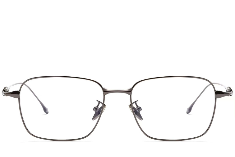 Rechthoekige grijze titanium bril #BS1913-0113