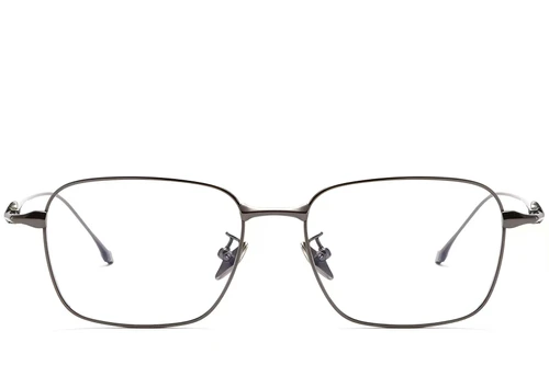 Gafas rectangulares de titanio gris #BS1913-0113