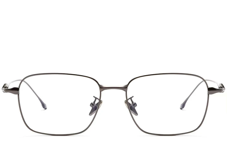 Rectangular Grey Titanium Glasses #BS1913-0113