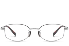 Oval Silver Titanium Glasses #BS1913-0114