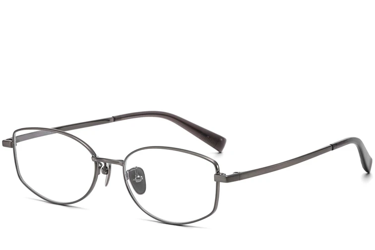 Ovale grijze titanium bril #BS1913-0116