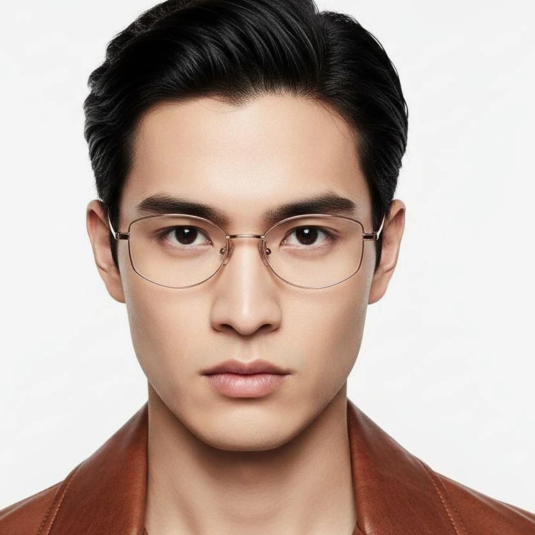 Oval Pink Titanium Glasses #BS1913-0117