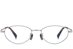 Oval Silver Titanium Glasses #BS1913-0118