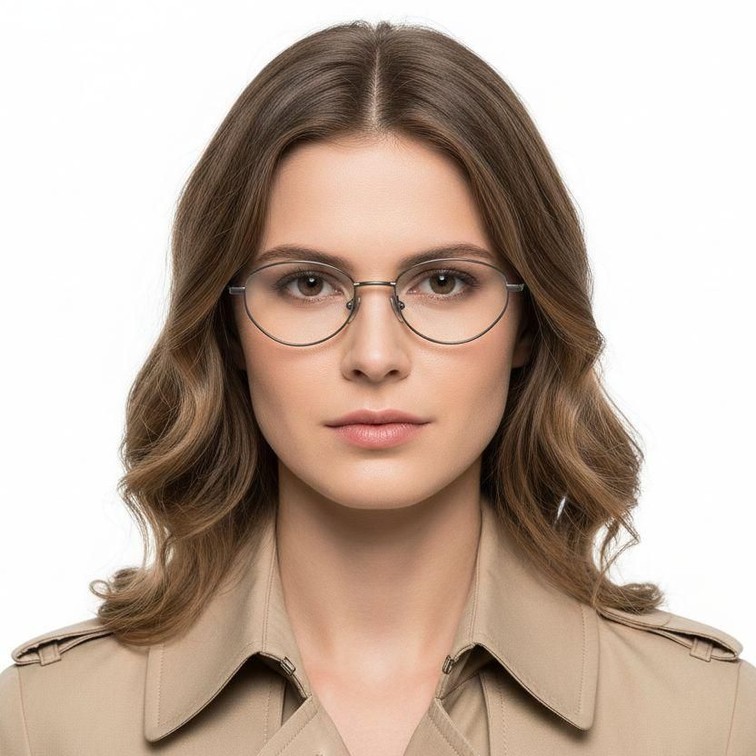 Oval Grey Titanium Glasses #BS1913-0120