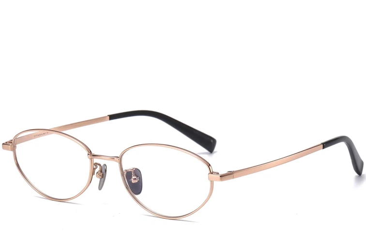 Oval Pink Titanium Glasses #BS1913-0121