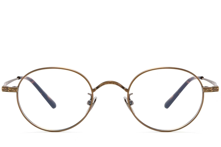 Oval Copper Titanium Glasses #BS1913-0122