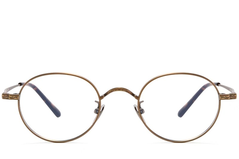 Oval Copper Titanium Glasses #BS1913-0122