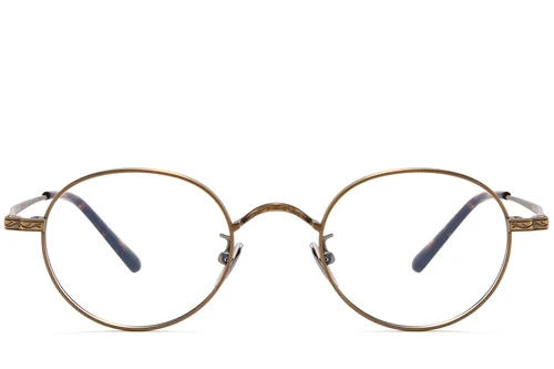 Oval Copper Titanium Glasses #BS1913-0122