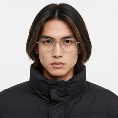 Ovale silberne Titanbrille #BS1913-0123