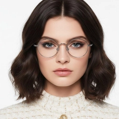Ovale silberne Titanbrille #BS1913-0123