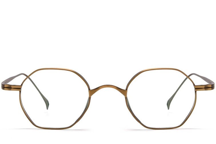 Gafas geométricas de cobre y titanio #BS1913-0128