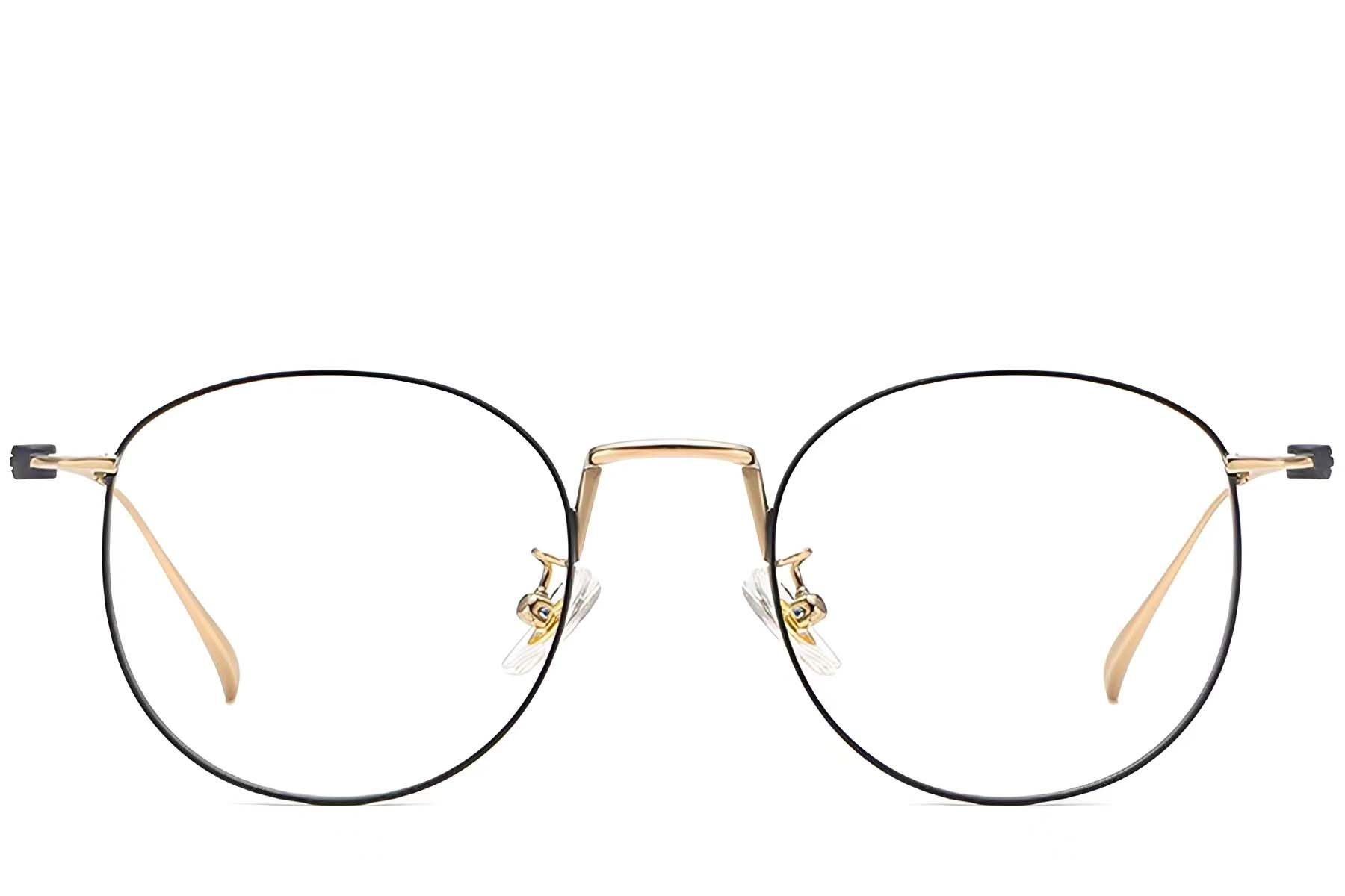 Oval Black Titanium Glasses #BS1913-0130