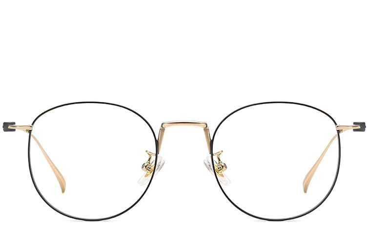 Oval Black Titanium Glasses #BS1913-0130