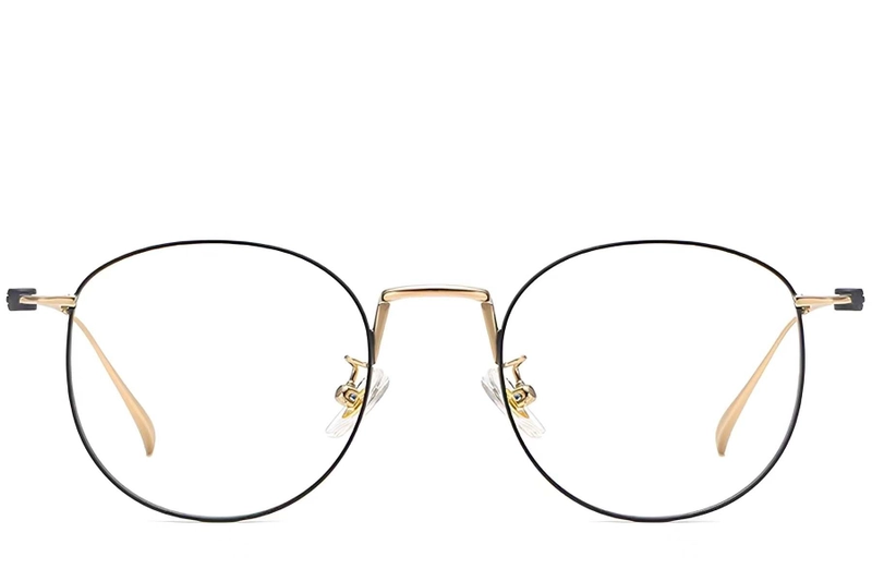 Oval Black Titanium Glasses #BS1913-0130