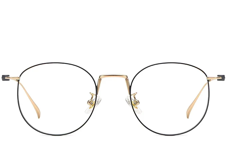 Oval Black Titanium Glasses #BS1913-0130
