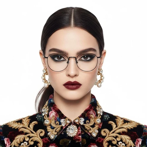 Oval Black Titanium Glasses #BS1913-0131