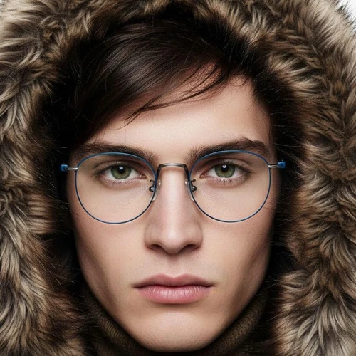 Oval Blue Titanium Glasses #BS1913-0133