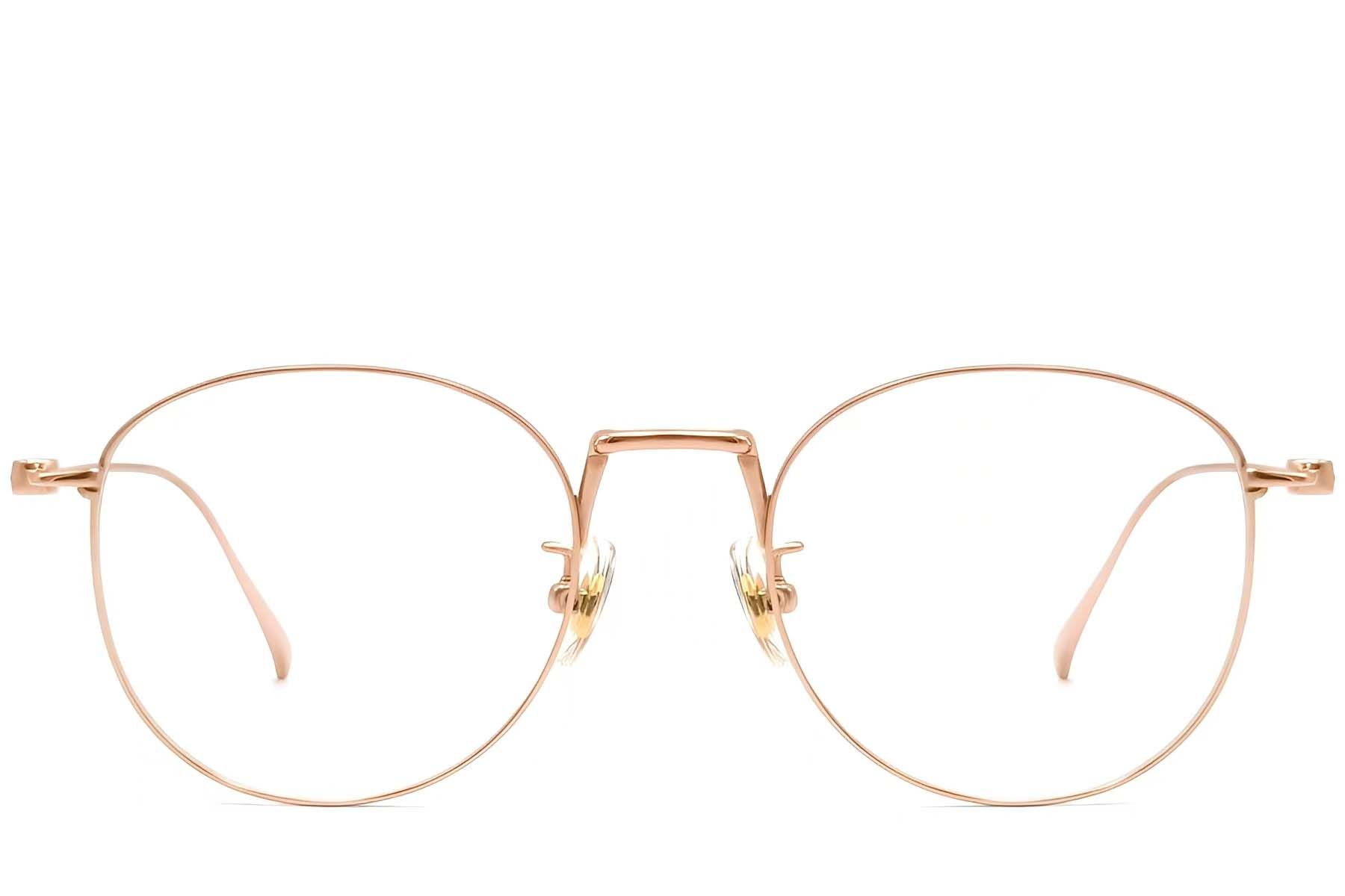 Oval Pink Titanium Glasses #BS1913-0134