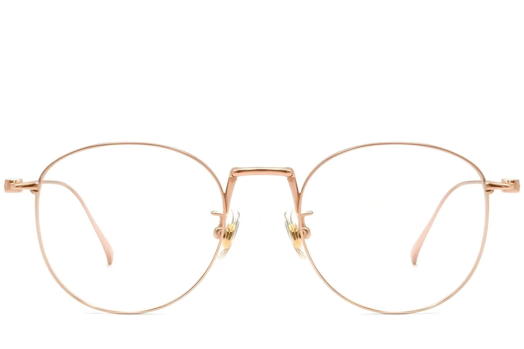 Oval Pink Titanium Glasses #BS1913-0134