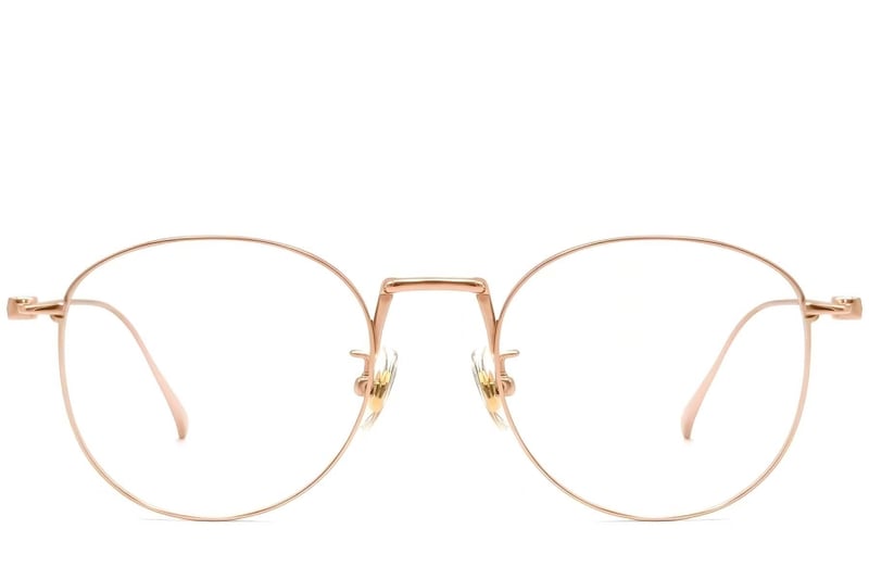 Oval Pink Titanium Glasses #BS1913-0134