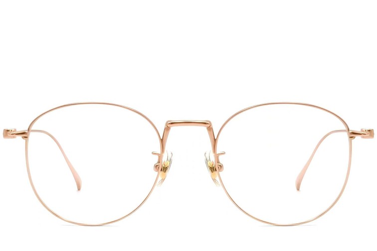 Oval Pink Titanium Glasses #BS1913-0134