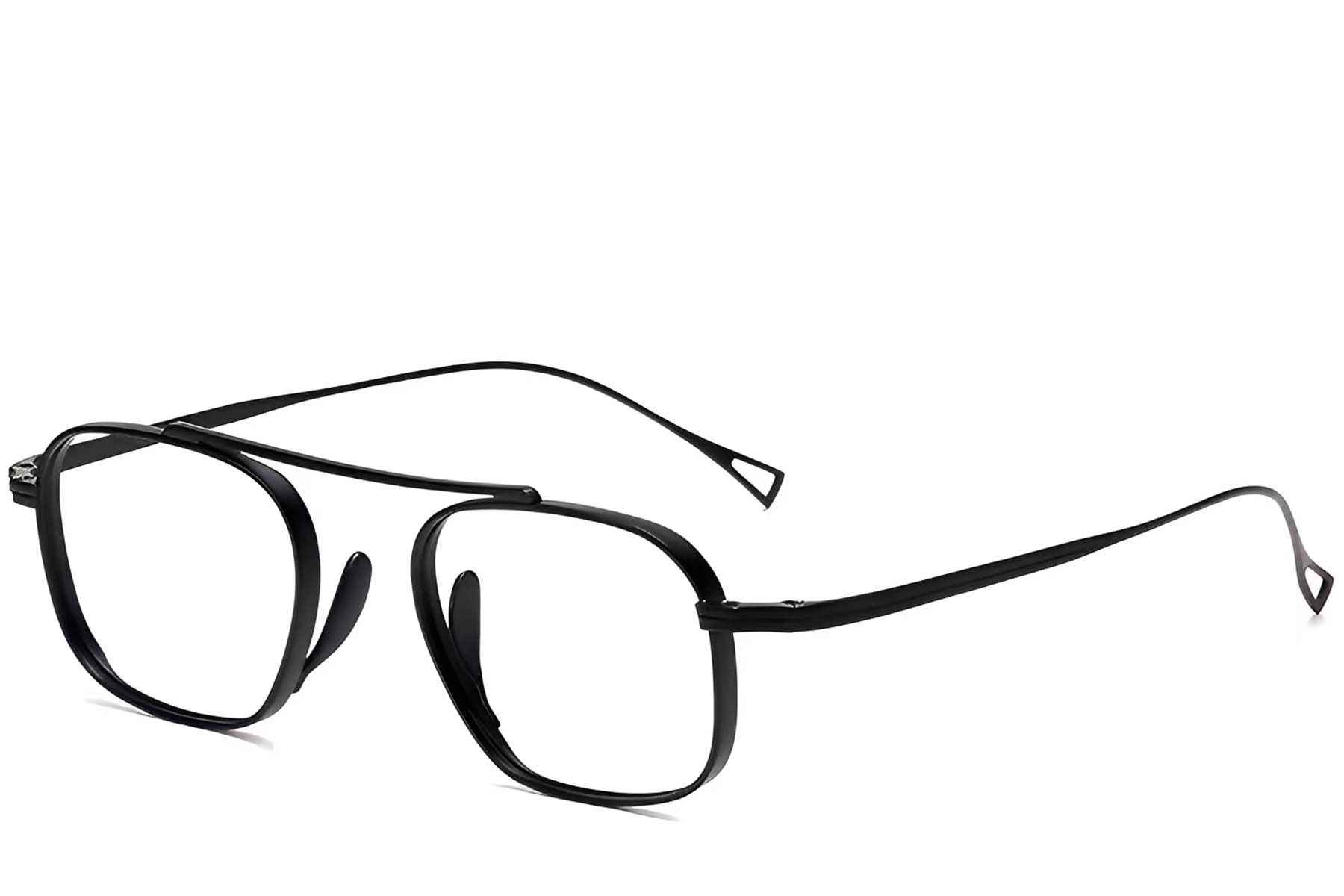 Aviator Black Titanium Glasses #BS1913-0135