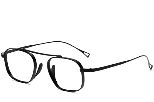 Lunettes aviateur noires en titane #BS1913-0135