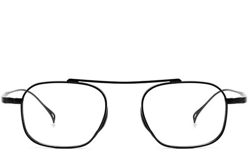 Lunettes aviateur noires en titane #BS1913-0135