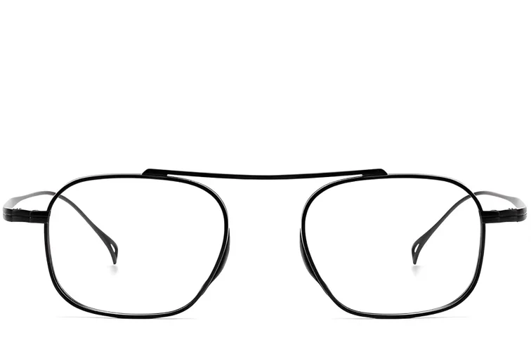 Gafas de aviador de titanio negro #BS1913-0135